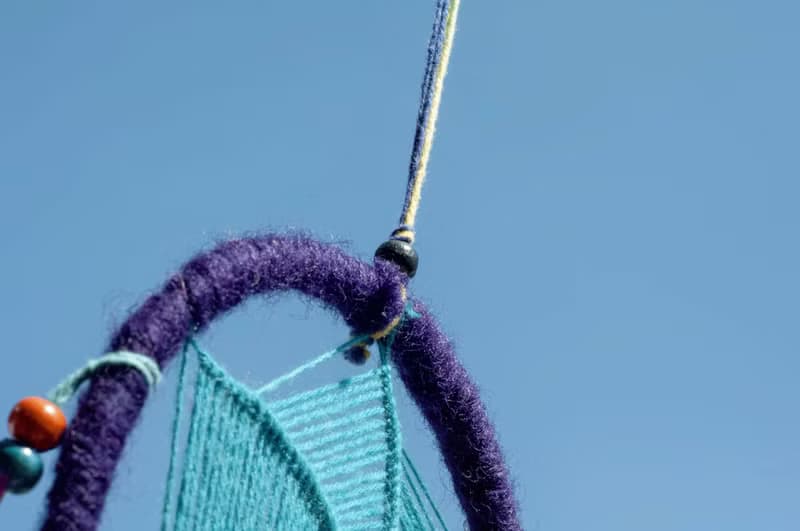 波希米亞手工編織棉麻南美捕夢網吊飾dream Cather-Mandala曼陀羅