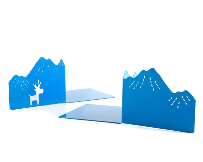 Decorative Bookends - Mountains and a Moose // housewarming gift //FREE SHIPPING