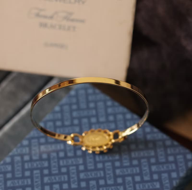 古董經典法式陶瓷小花手鐲手環 1975年 AVON BR183