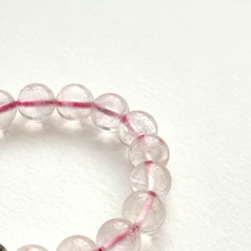 【天秤天蠍座|10月】冰種粉晶黑髮晶手鏈 招桃花 辟邪化凶 防小人