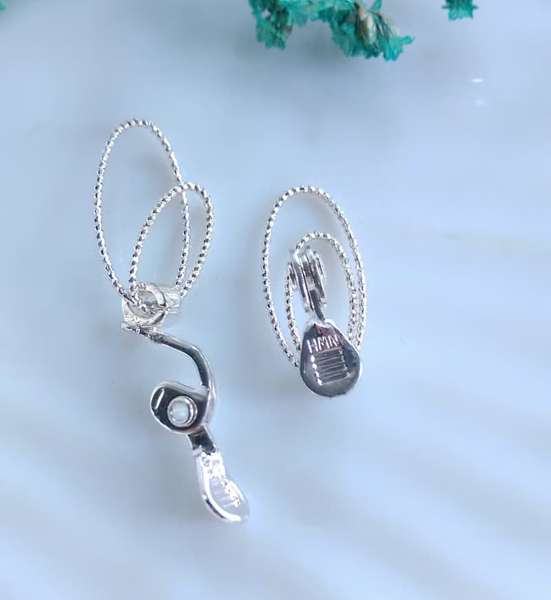 Vintage Jewelry 西洋古董飾品 NWH 銀色調 夾式耳環