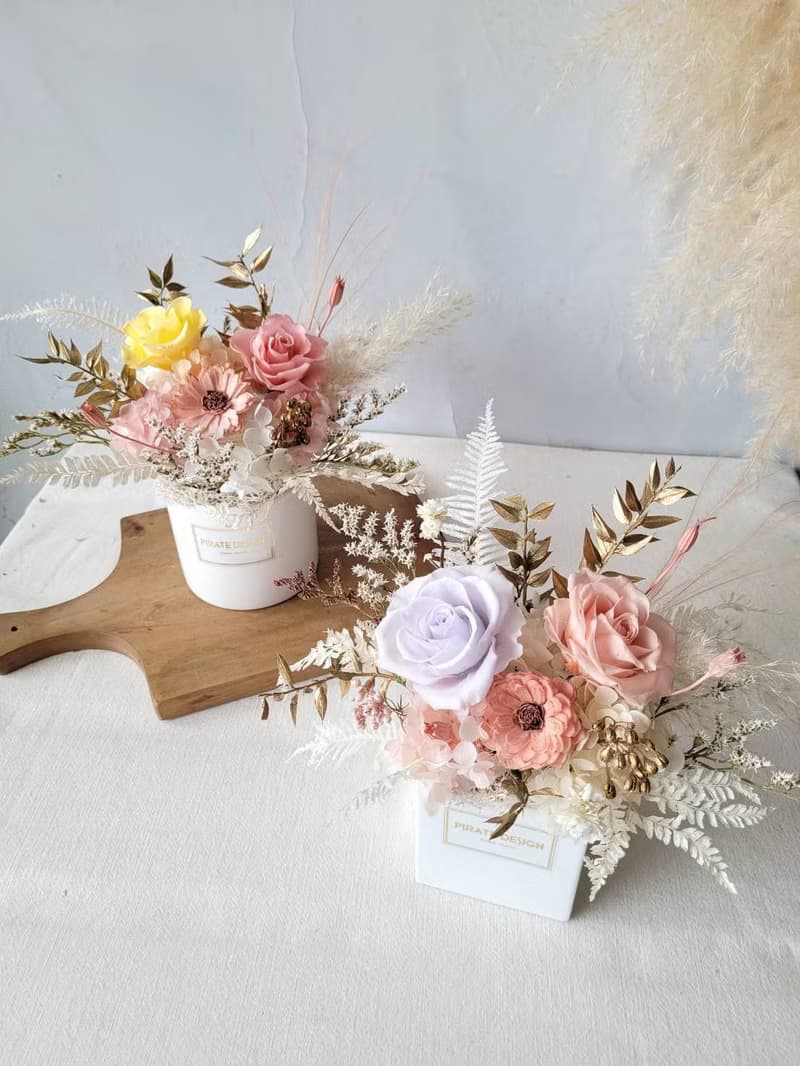 秋日浪漫 妝點輕奢優雅生活 永生盆花