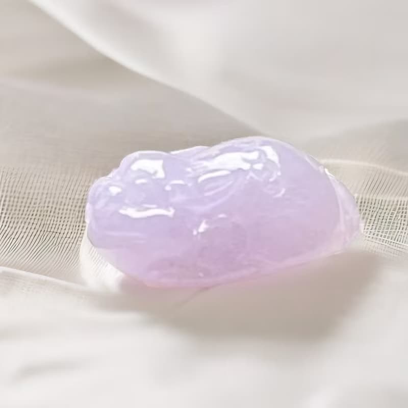 【招財神獸】紫羅蘭翡翠三腳蟾蜍戒面 | 天然緬甸玉翡翠A貨 |送禮