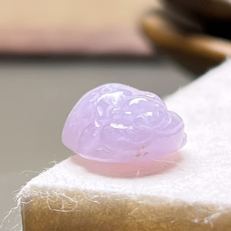 【招財神獸】紫羅蘭翡翠三腳蟾蜍戒面 | 天然緬甸玉翡翠A貨 |送禮