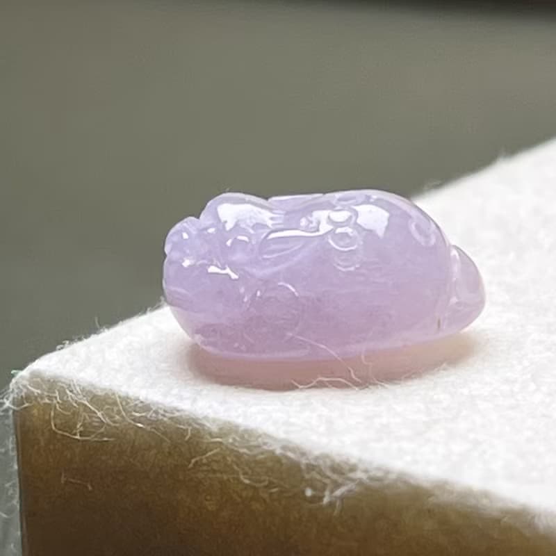 【招財神獸】紫羅蘭翡翠三腳蟾蜍戒面 | 天然緬甸玉翡翠A貨 |送禮