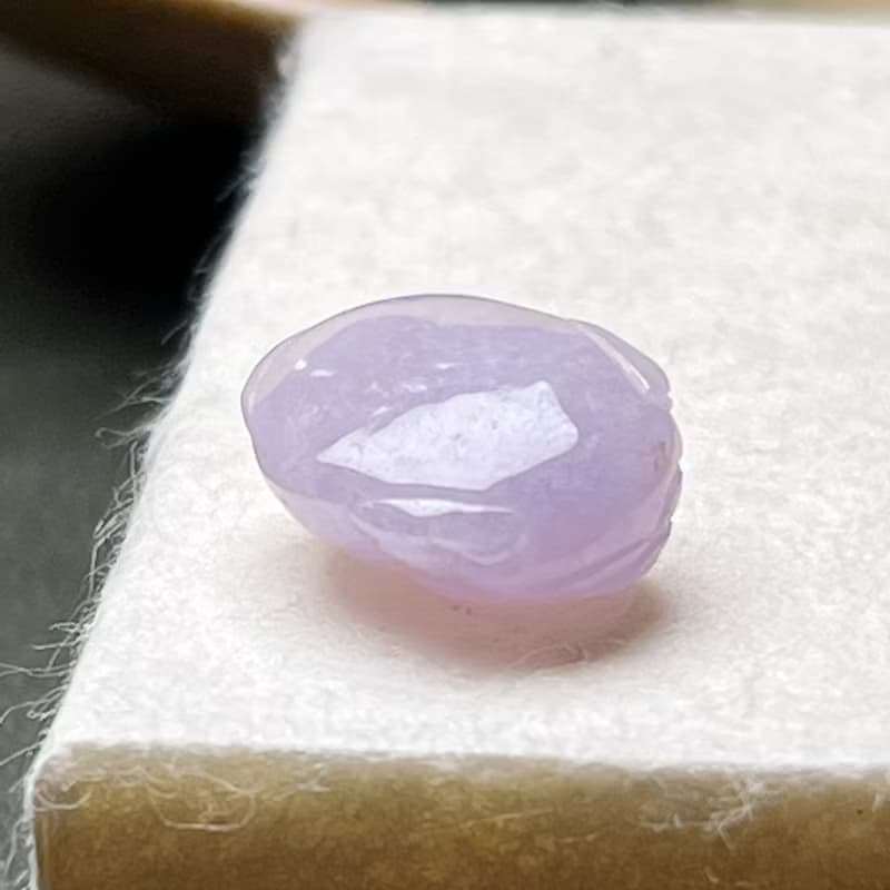 【招財神獸】紫羅蘭翡翠三腳蟾蜍戒面 | 天然緬甸玉翡翠A貨 |送禮