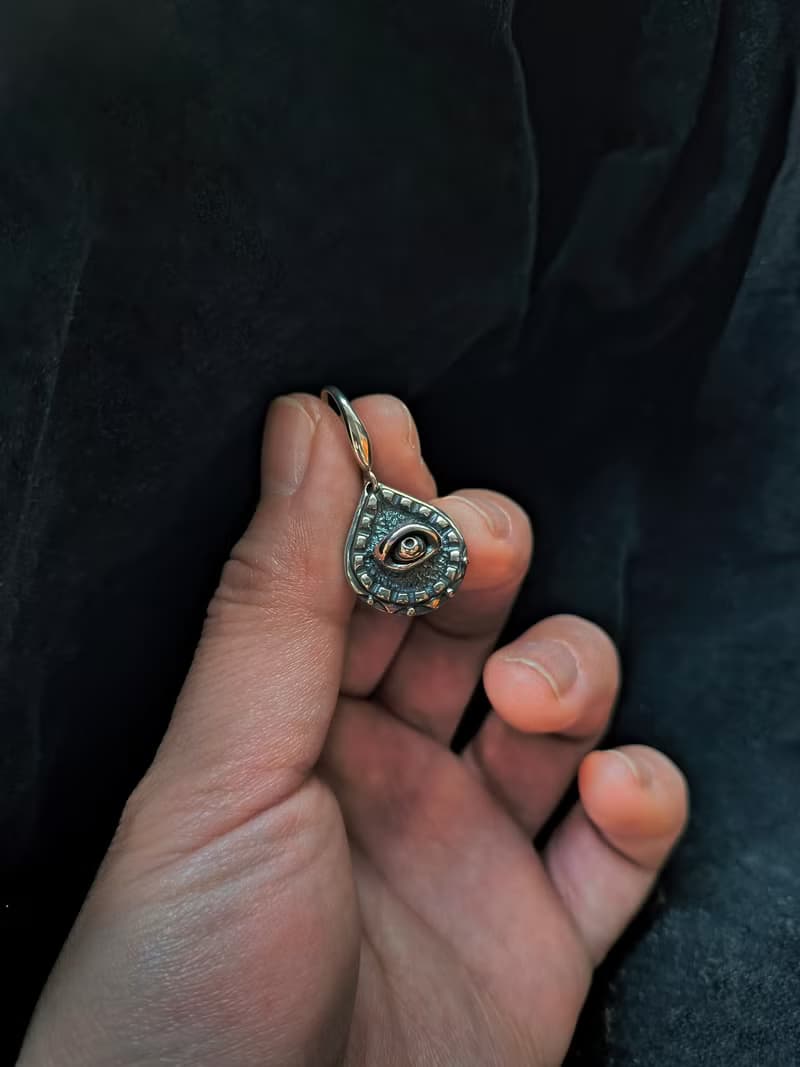 品牌作品-漫想埃及系列【瓦奇 眼】925純銀垂耳飾/垂耳環