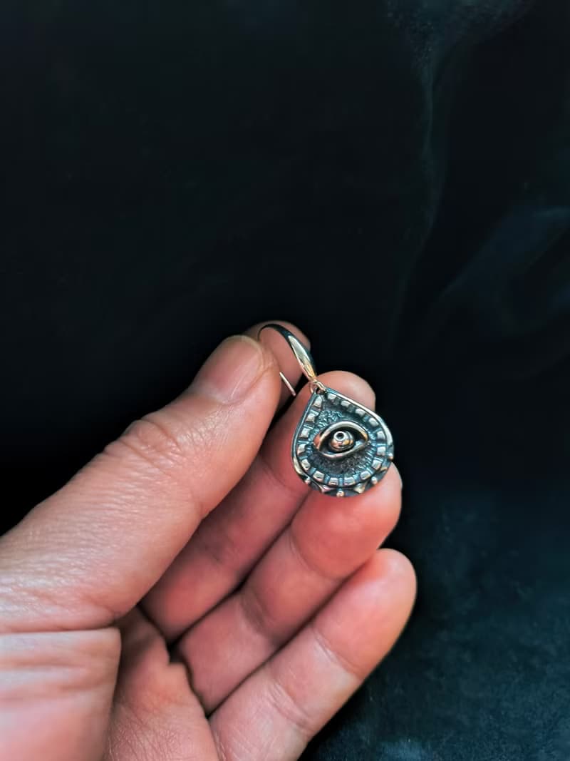 品牌作品-漫想埃及系列【瓦奇 眼】925純銀垂耳飾/垂耳環