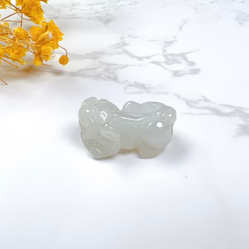 【招財神獸】冰種翡翠貔貅項鍊擺飾 | 天然緬甸玉翡翠A貨 | 送禮