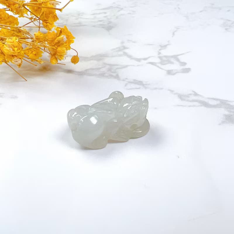 【招財神獸】冰種翡翠貔貅項鍊擺飾 | 天然緬甸玉翡翠A貨 | 送禮