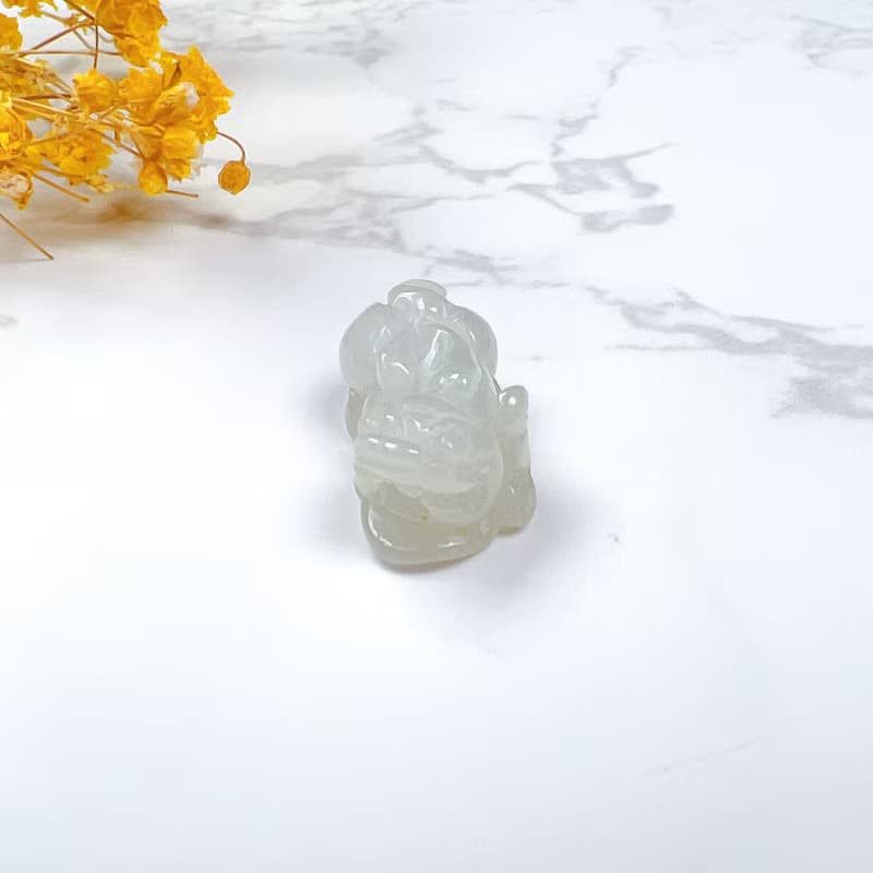 【招財神獸】冰種翡翠貔貅項鍊擺飾 | 天然緬甸玉翡翠A貨 | 送禮
