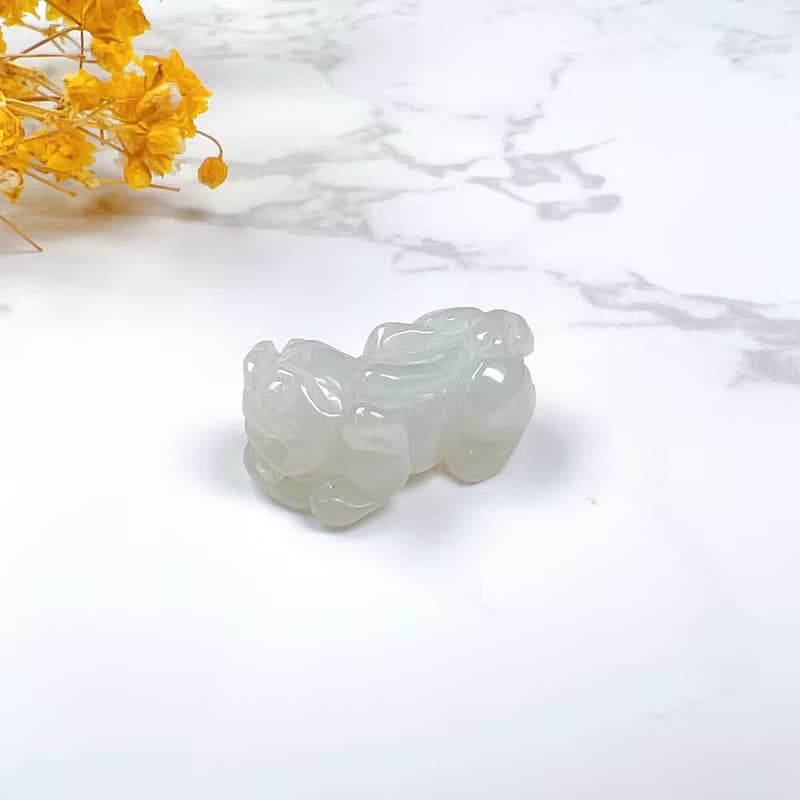 【招財神獸】冰種翡翠貔貅項鍊擺飾 | 天然緬甸玉翡翠A貨 | 送禮