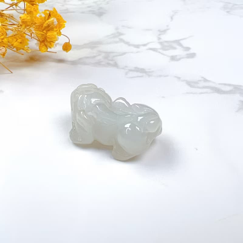 【招財神獸】冰種翡翠貔貅項鍊擺飾 | 天然緬甸玉翡翠A貨 | 送禮