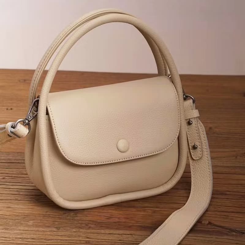 小眾設計真皮手提包側背包 頭層牛皮斜挎單肩包隨身小包手袋