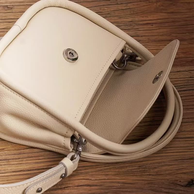 小眾設計真皮手提包側背包 頭層牛皮斜挎單肩包隨身小包手袋