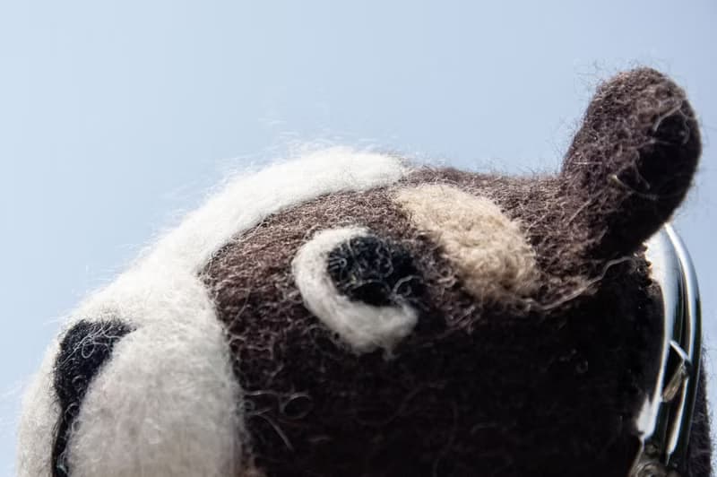 羊毛氈立體口金包 羊毛氈零錢包 羊毛氈口金包 動物口金包-咖啡熊