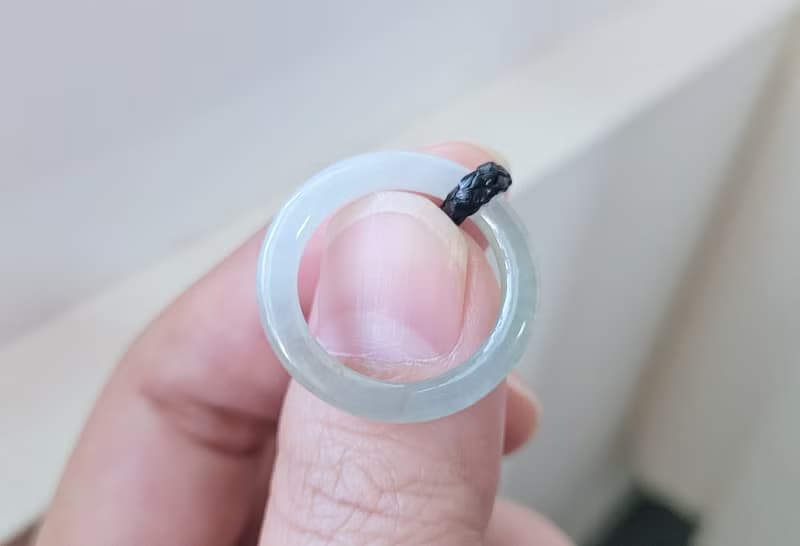 親翠 天然翡翠 冰睛透漸層起瑩光戒鍊 鎖骨鍊