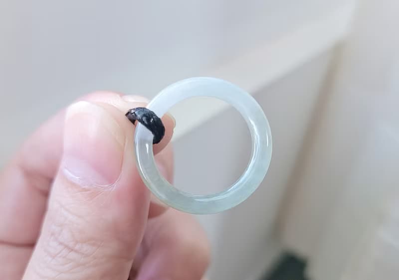 親翠 天然翡翠 冰睛透漸層起瑩光戒鍊 鎖骨鍊