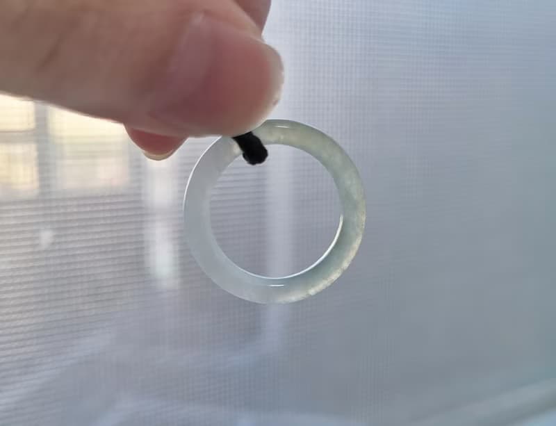 親翠 天然翡翠 冰睛透漸層起瑩光戒鍊 鎖骨鍊