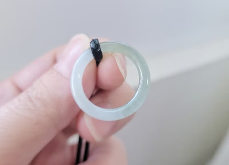 親翠 天然翡翠 冰睛透漸層起瑩光戒鍊 鎖骨鍊
