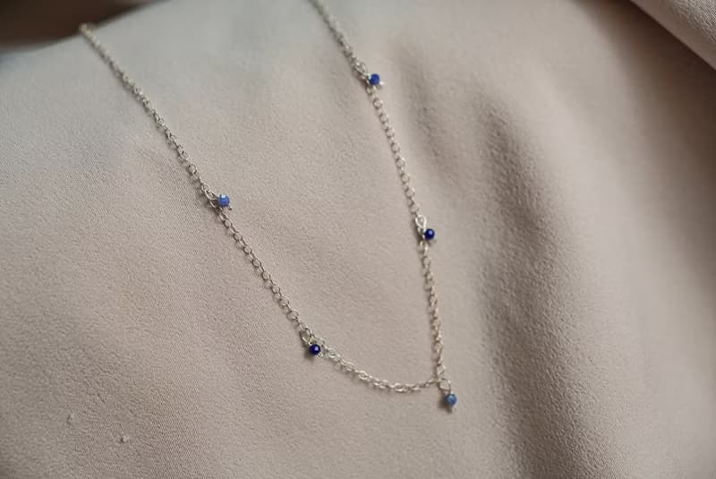 SV925/14KGF 果實纍纍 Sapphire 迷你藍寶石項鍊 鎖骨鏈