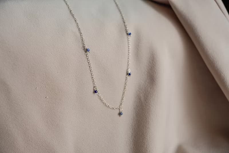 SV925/14KGF 果實纍纍 Sapphire 迷你藍寶石項鍊 鎖骨鏈