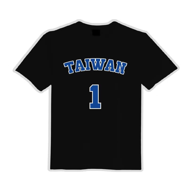 TAIWAN NO 1 台灣 球衣 衣服 落肩 厚磅 寬版 T恤 童裝 黑T 白T
