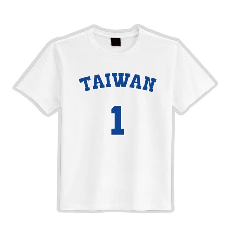 TAIWAN NO 1 台灣 球衣 衣服 落肩 厚磅 寬版 T恤 童裝 黑T 白T