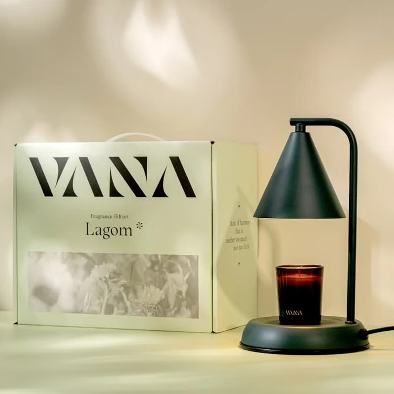 Lagom No.24 幾何金屬款香氛暖燈禮盒 享保固 純天然植物蠟燭