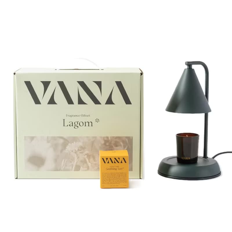 Lagom No.24 幾何金屬款香氛暖燈禮盒 享保固 純天然植物蠟燭