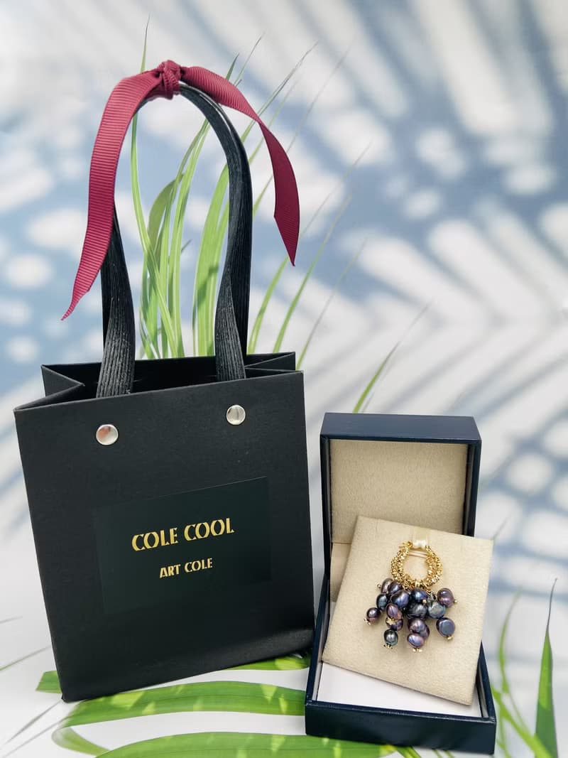 【母親節禮盒】COLE COOL天然不規則珍珠純銀雙線耳環耳夾