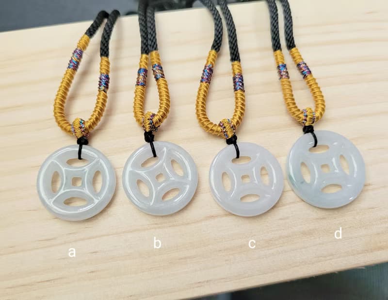 【親翠】天然翡翠 冰嬌飄花錢幣項鍊好評第二趴 金錢 錢幣 招財