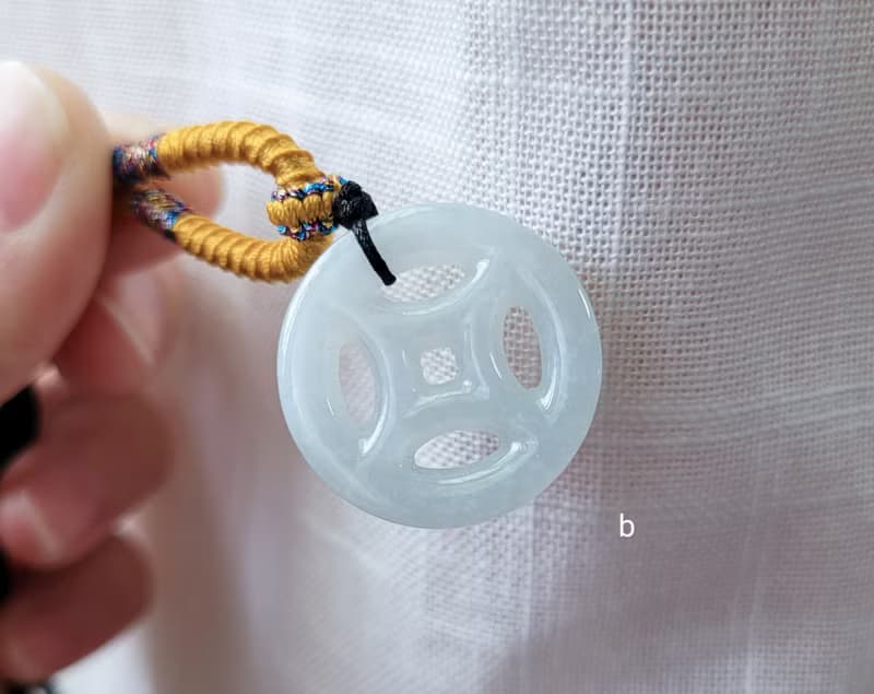 【親翠】天然翡翠 冰嬌飄花錢幣項鍊好評第二趴 金錢 錢幣 招財