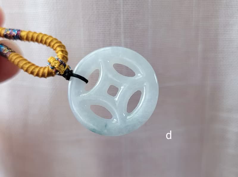 【親翠】天然翡翠 冰嬌飄花錢幣項鍊好評第二趴 金錢 錢幣 招財