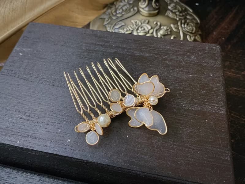 swarovski水晶珍珠 跳舞香水多變化髮飾