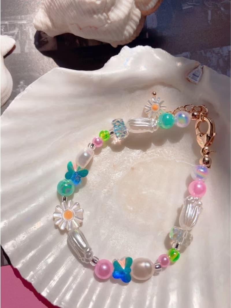 【熱賣】水晶 玻璃珠 貝母 淡水珍珠手鍊 | Y2K 千禧風飾物