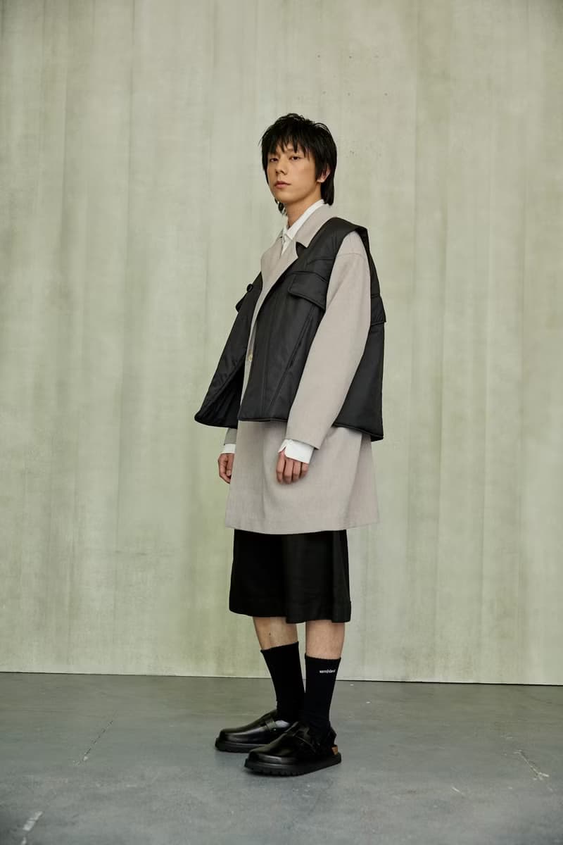 附圍巾鋪棉背心