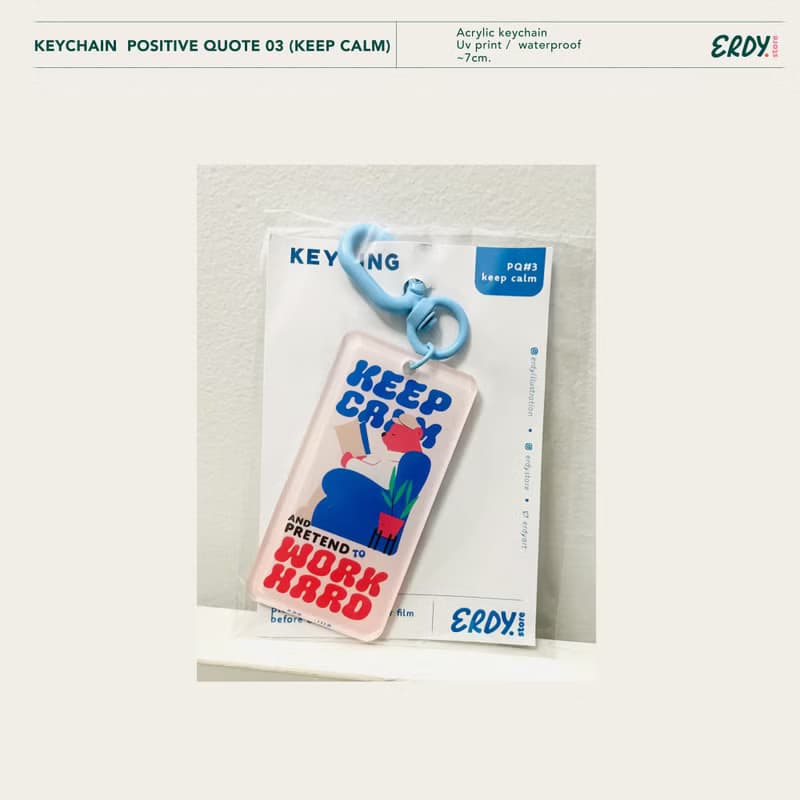 Keychain | POSITIVE QUOTE #3 (KEEP CALM)