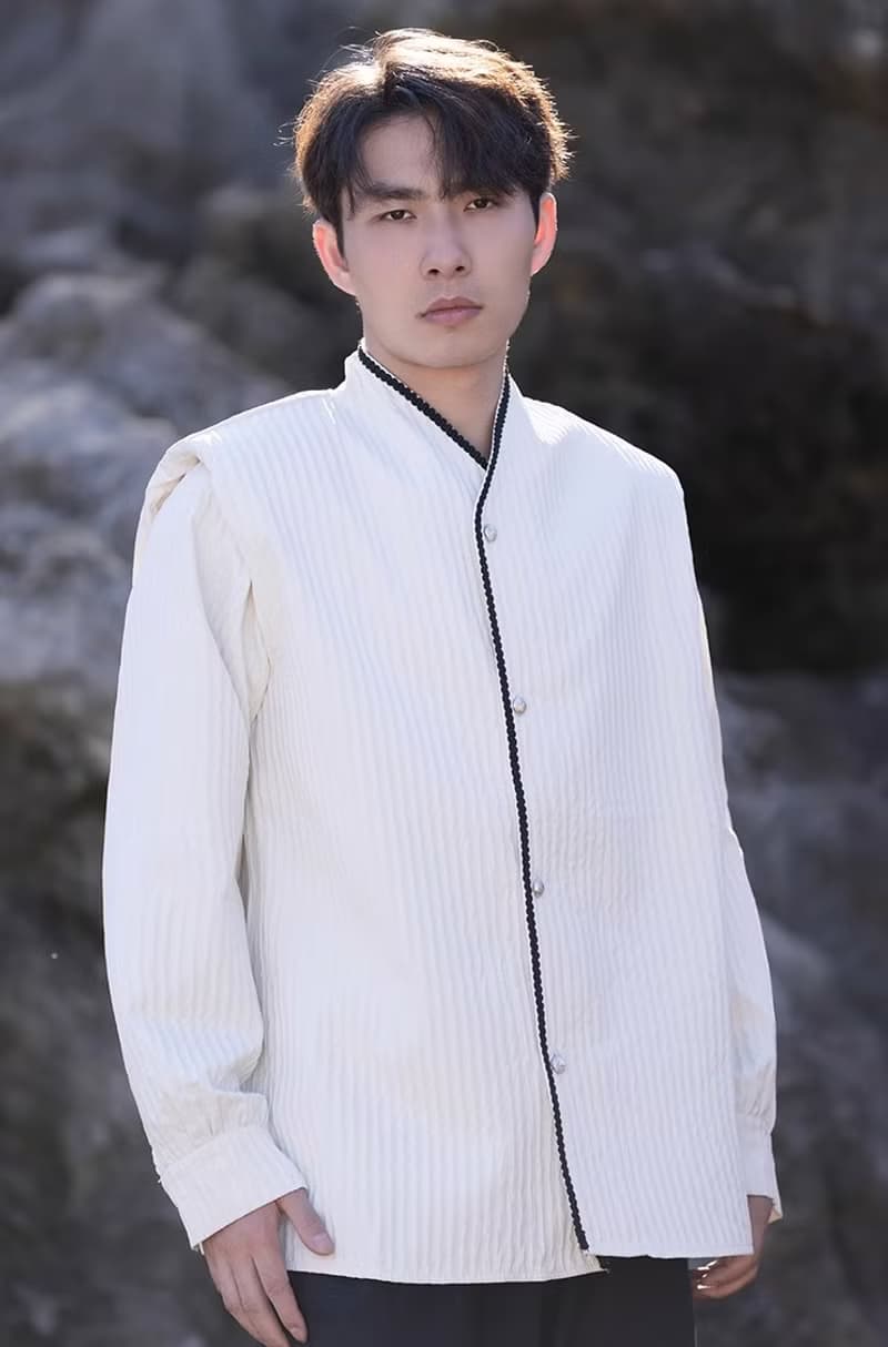 中式復古 肌理感漢服襯衫上衣