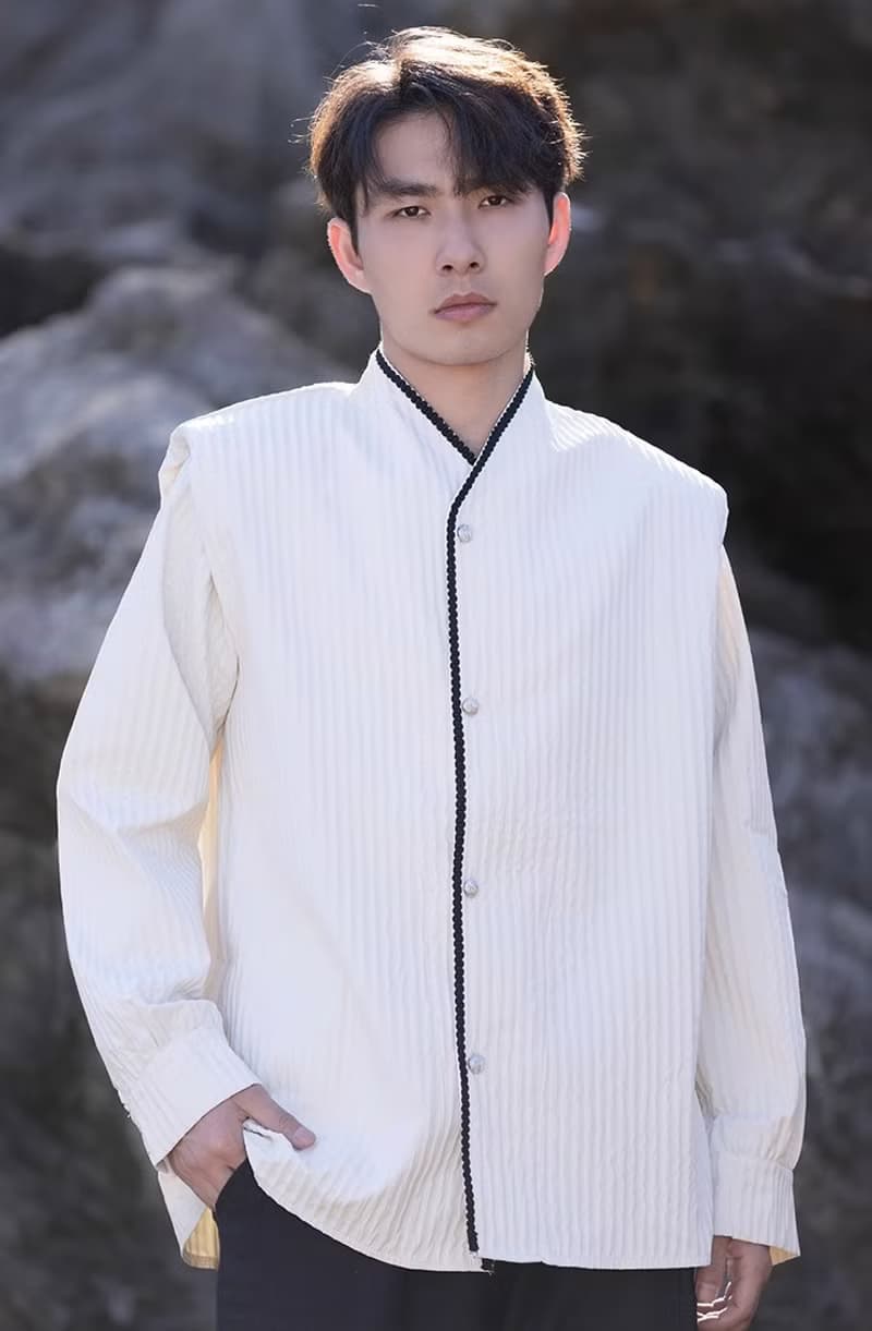 中式復古 肌理感漢服襯衫上衣