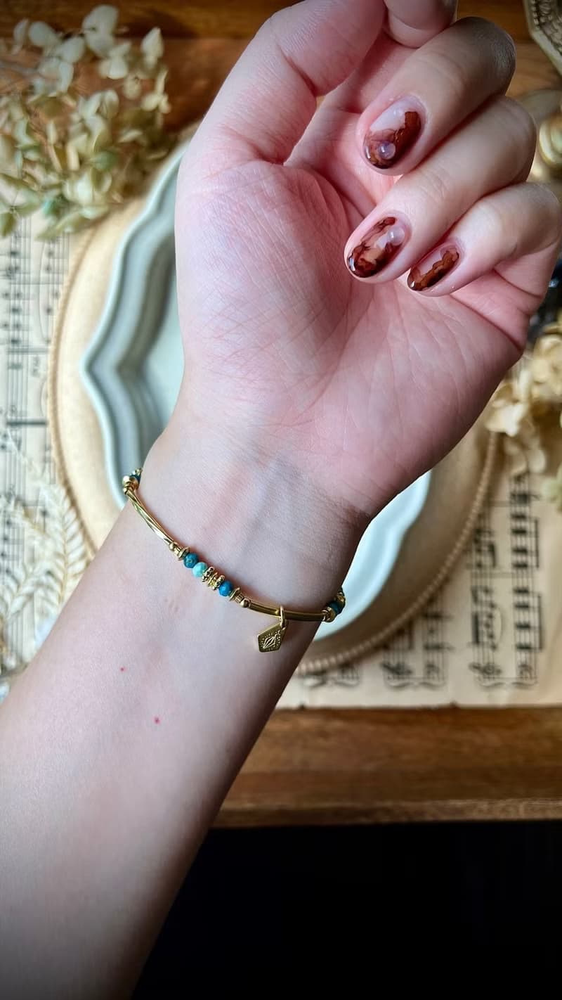 -分裂-天然水晶手鏈/黃銅手鍊