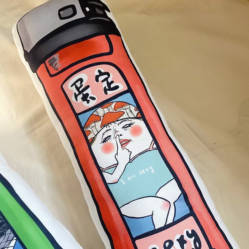 賴打/打火機 抱枕 雙面設計