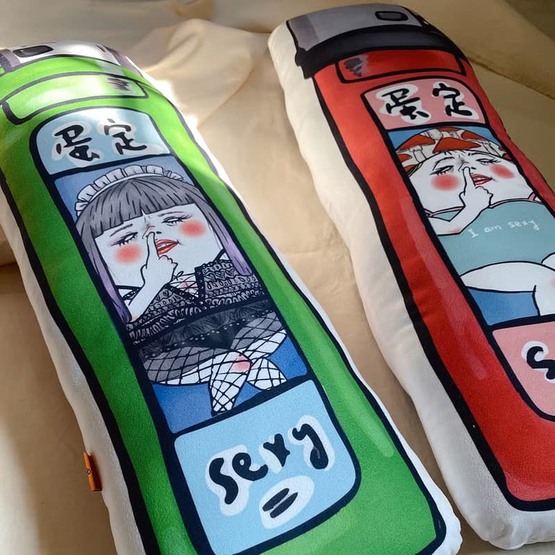 賴打/打火機 抱枕 雙面設計