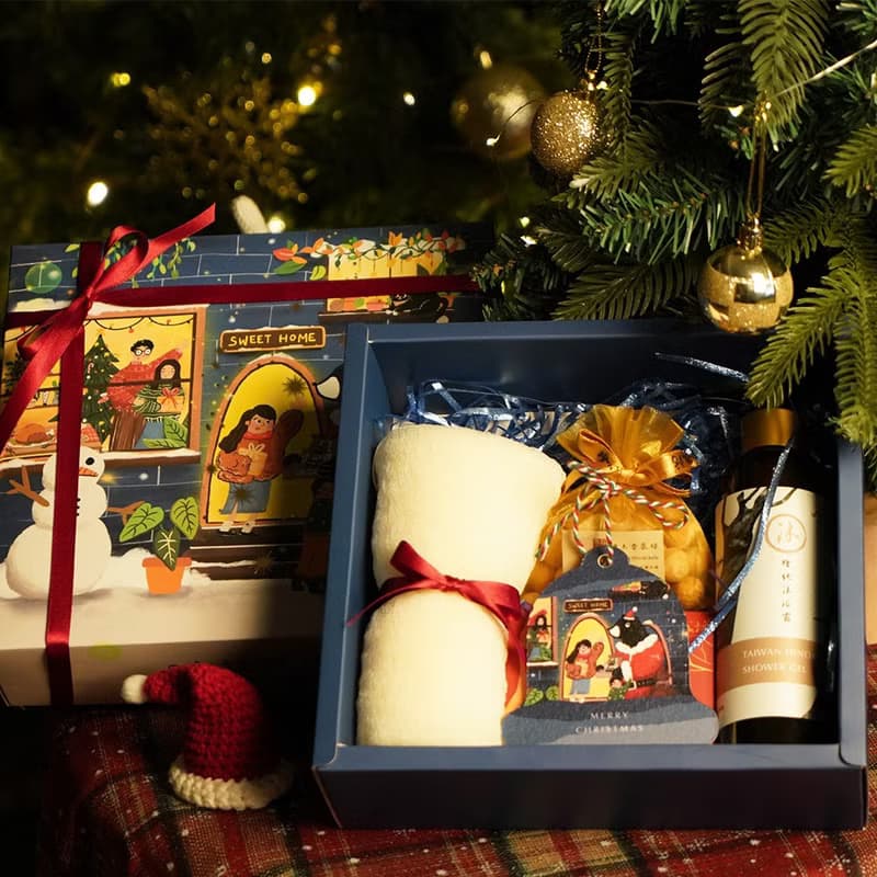 預算千元【聖誕禮物】 獨家插畫聯名款─手繪聖誕森之禮盒 贈提袋