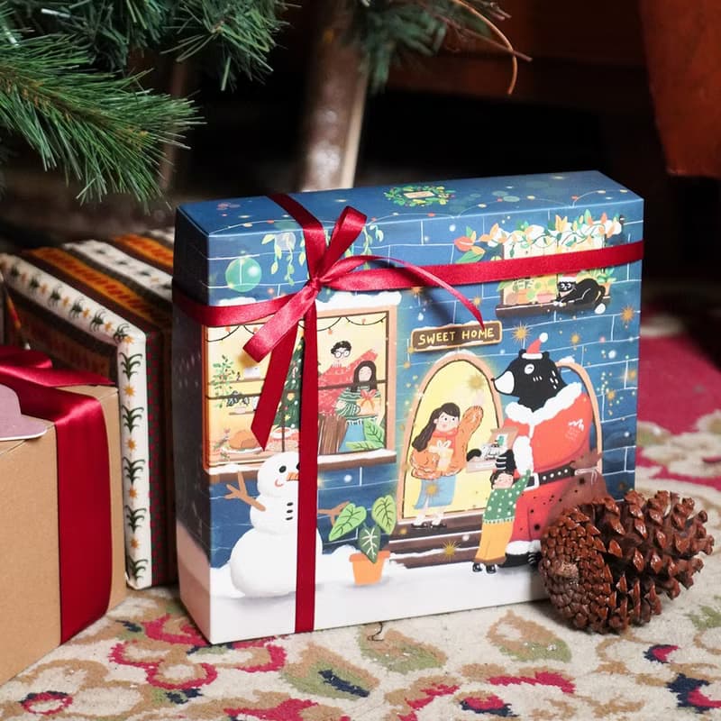 預算千元【聖誕禮物】 獨家插畫聯名款─手繪聖誕森之禮盒 贈提袋