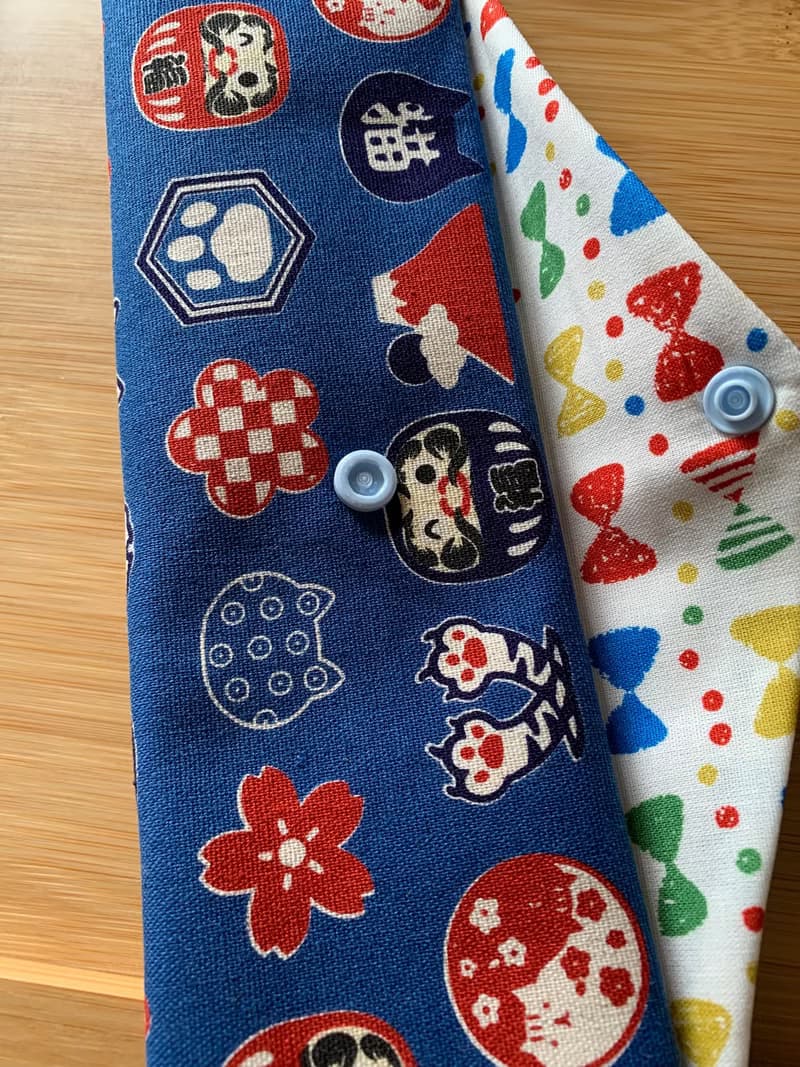 文青風環保純棉筷袋  日本福神 耐看藍 日本 潮物 收納 手作餐具