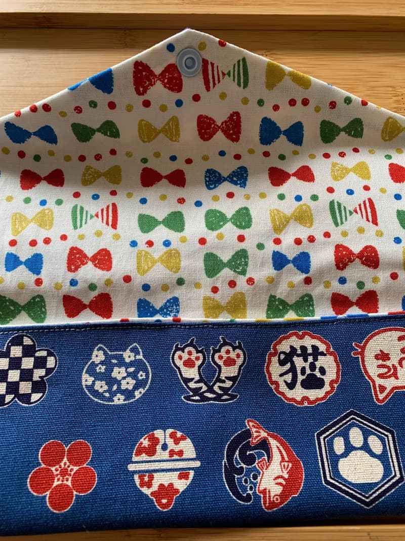 文青風環保純棉筷袋  日本福神 耐看藍 日本 潮物 收納 手作餐具