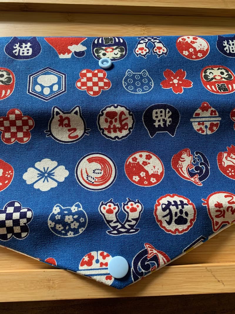 文青風環保純棉筷袋  日本福神 耐看藍 日本 潮物 收納 手作餐具