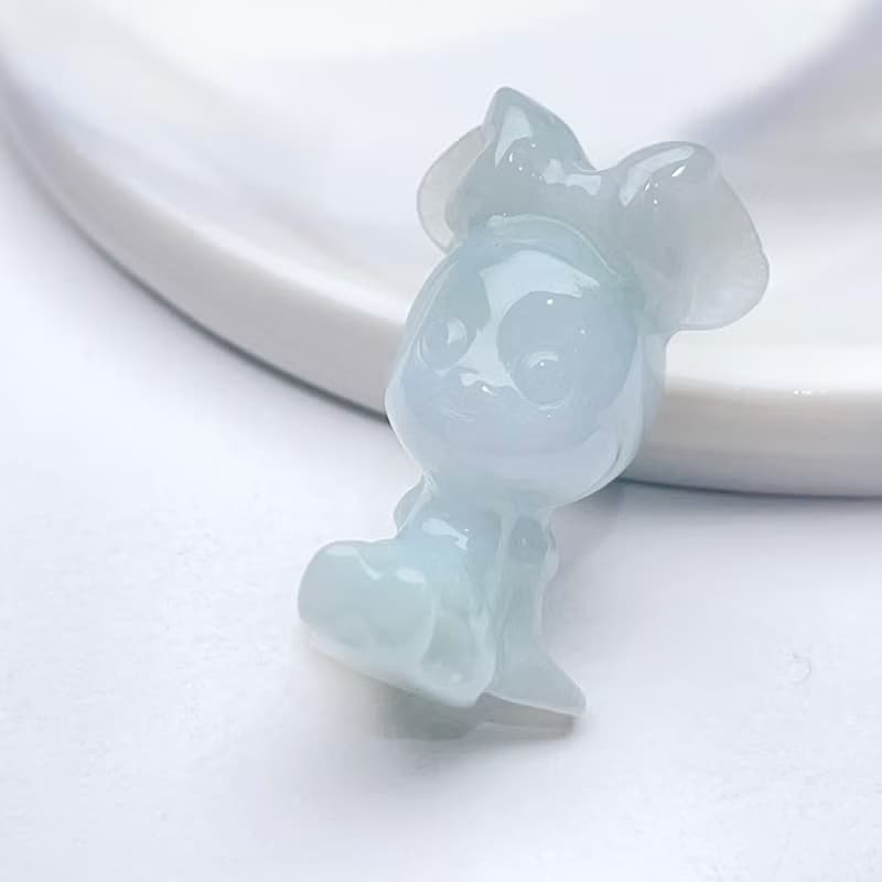 冰糯種翡翠小動物吊飾 | 天然緬甸翡翠A貨 | 送禮