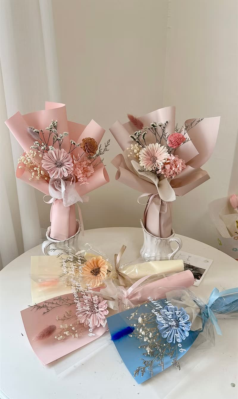 永生花束 向日葵 康乃馨 母親節 畢業 企業合作